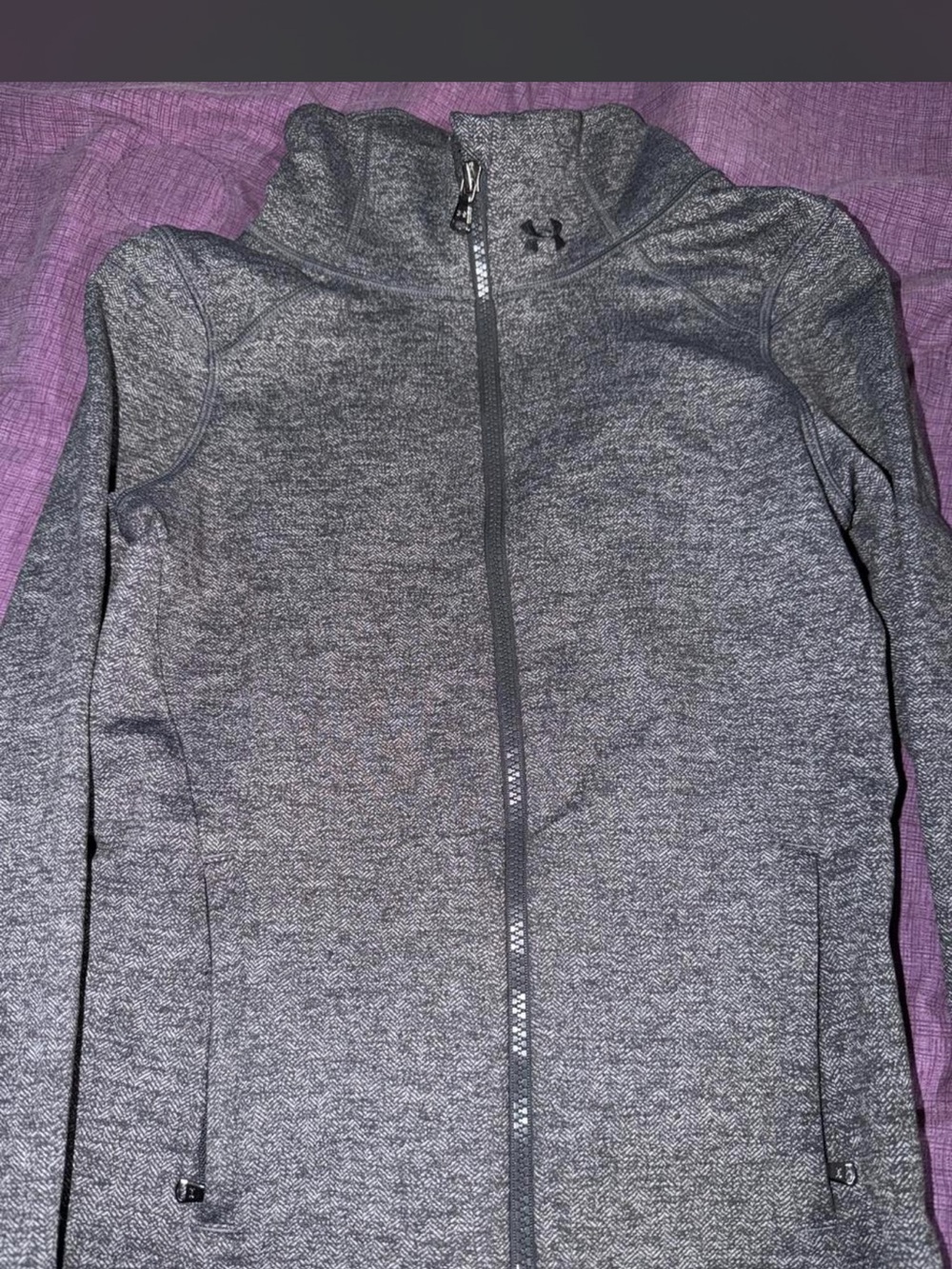 Under Armour Women's Gray Heather Full-Zip Utility Jacket
